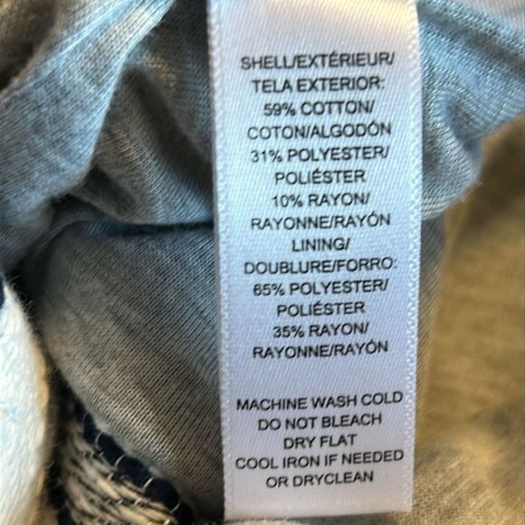 LOFT Breton Striped Nautical Jacket Blue White XS Beach Boat Vacation Preppy - Picture 12 of 12